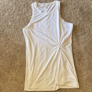 Athleta Ivory Twist Detail Muscle Tee